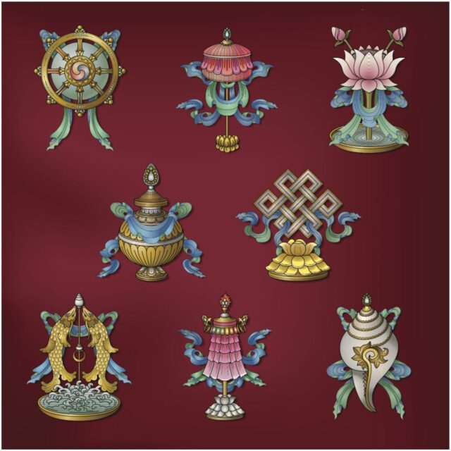 The Ashtamangala - The Eight Auspicious Symbols of Tibetan Buddhism ...