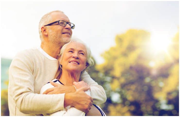 happy old couple