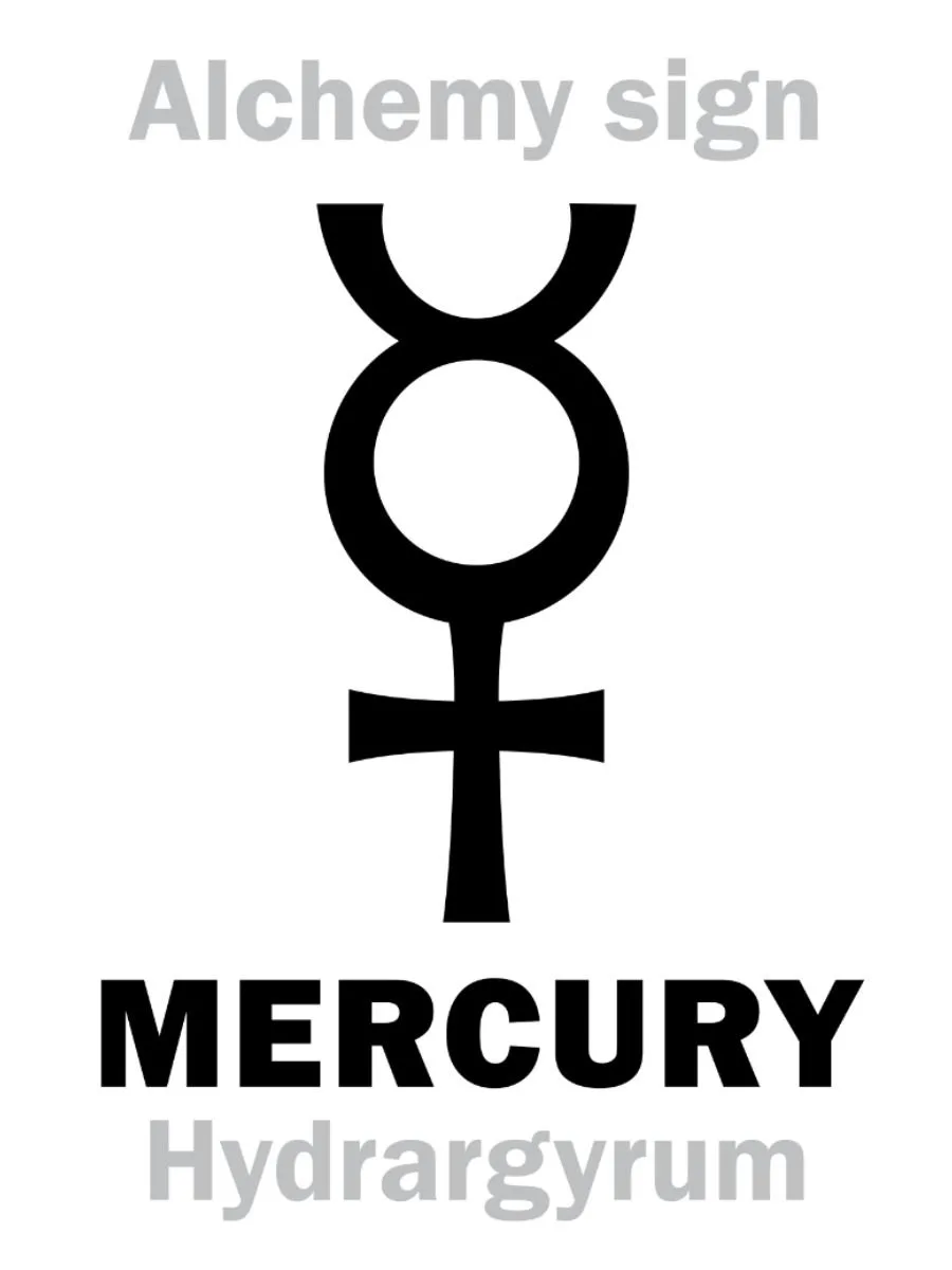 Mercury alchemy symbol sign