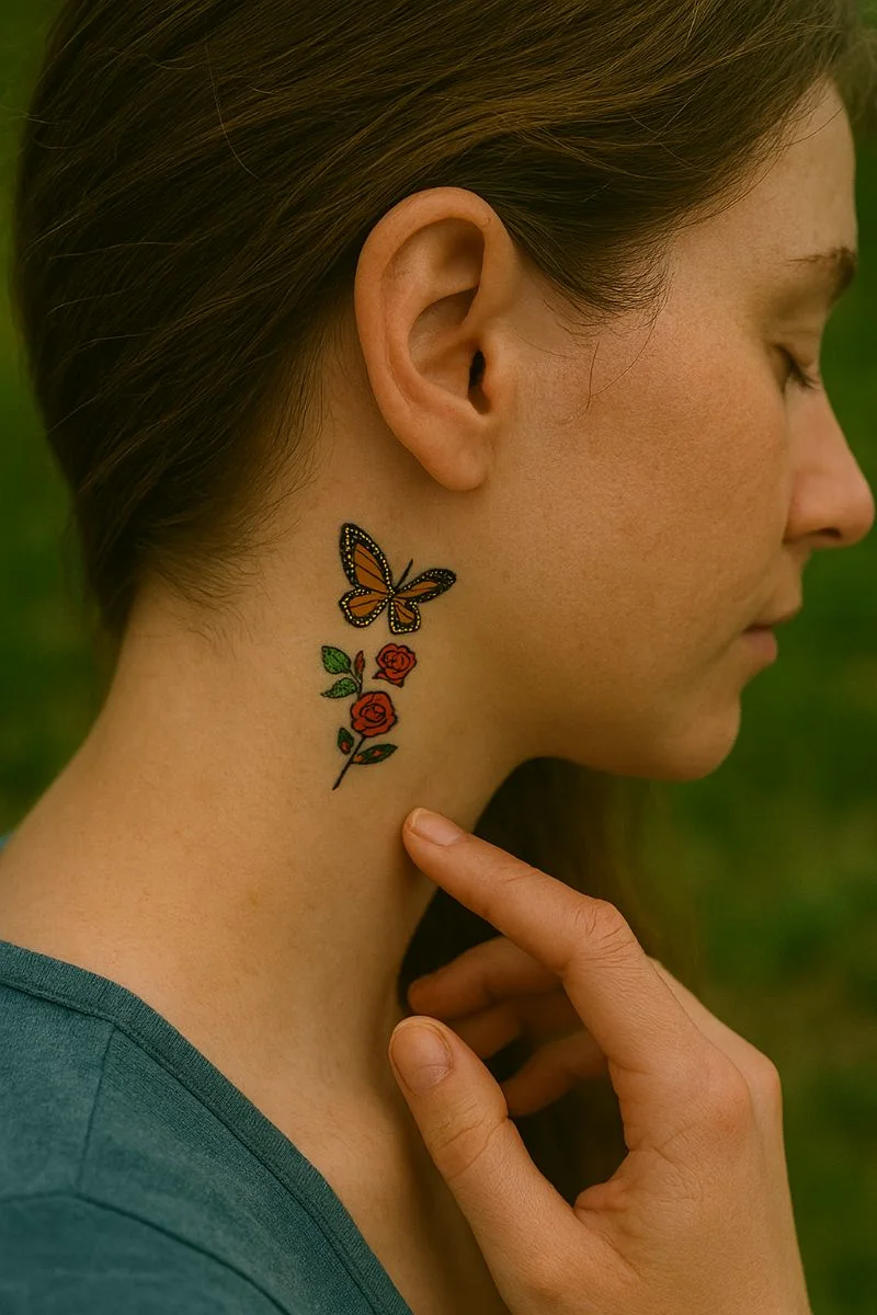 butterfly tattoo on back